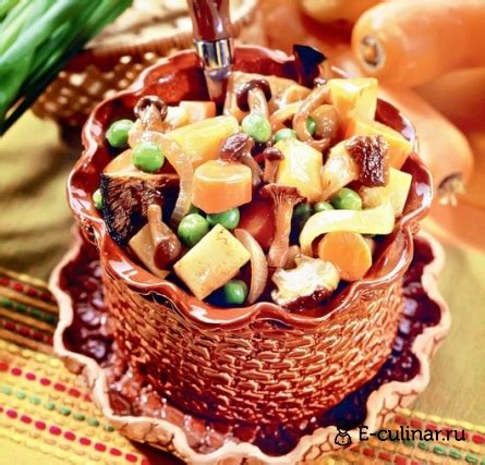 Как приготовить грибное рагу с овощами рецепт с фото