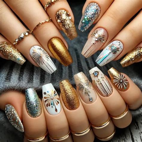 Unhas Em Gel Decorada Ano Novo - Unha Decorada Ano Novo 2025/2026 | UnhasEsmaltes