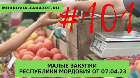 Малые закупки Республики Мордовия от 07.04.2023 - YouTube