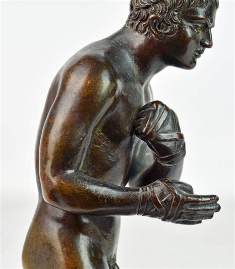 Late 19th Century Classical Nude Male Athlete Bronze by Zoppo Foundry