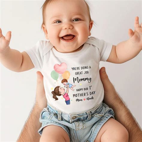 First Mother's Day - Custom Baby Onesies - You're doing a great job