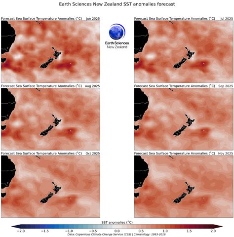 Sea surface temperature forecast - June 2025 - November 2025 | Earth