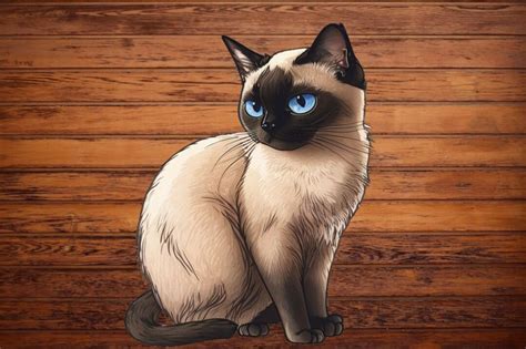 Siamese Cat Sticker, Cute Cat Sticker, Laptop Sticker, Water Bottle ...