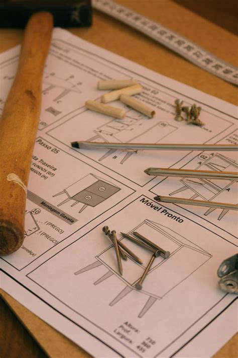 instruction  furniture assembly  instruments  stock photo