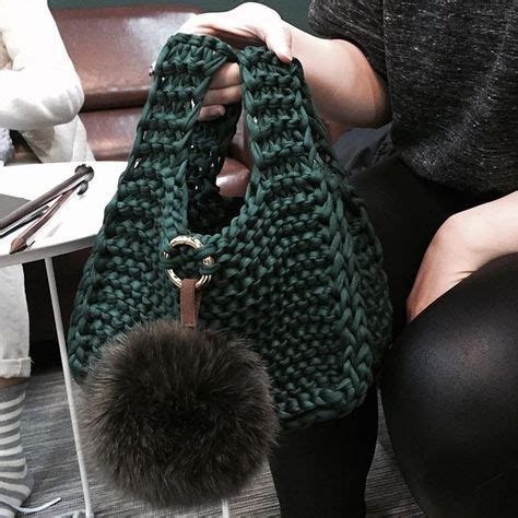 Трикотажная пряжа. Сумка | Crochet bag, Handmade knitting, Knitted bags