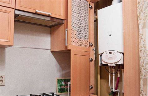 Можно ли прятать газовую колонку на кухне в шкаф (фото) за фасадом