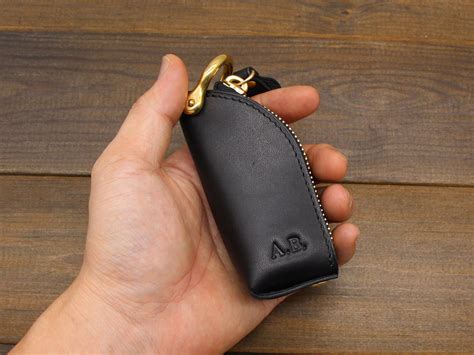 Leather Car Key Holderpersonalized Leather Zipper Car Key - Etsy