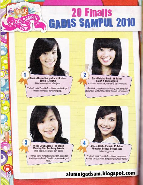 Alumni Gadis Sampul: Finalis Gadis Sampul 2000