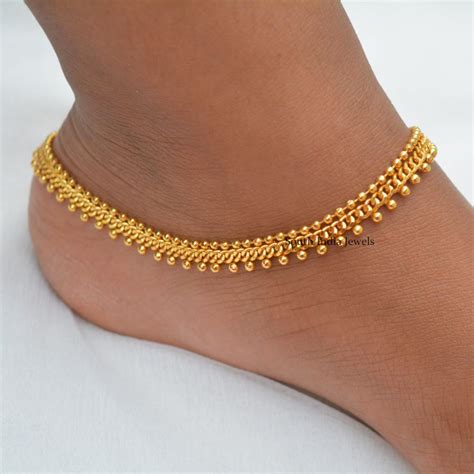 beautiful design anklets south india jewels  shop
