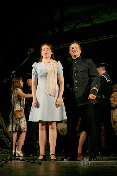 Lovers. Russian Soldier and His Girlfriend. Portrait of a Russian ...