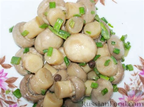 Шампиньоны маринованные, рецепты на RussianFood.com: 146 рецептов