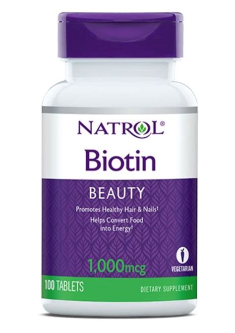 БИОТИН 1000мкг 100 таб. НАТРОЛ BIOTIN 1000mcg 100 tabs. NATROL ...