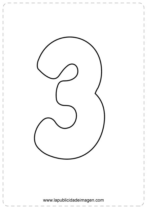 Numero 3 Para Imprimir - Número 3 para imprimir ~ Recursos Educativos para Maestros