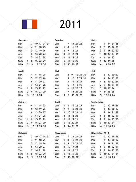 French calendar — Stock Photo © claudiodivizia #3828636