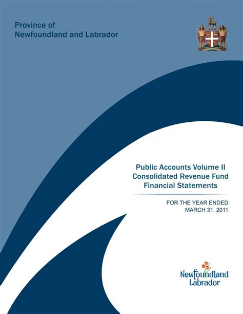 volume ii finance government  newfoundland  labrador