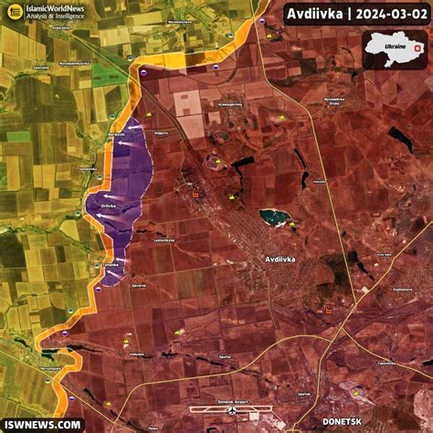 Latest Military Situation In Avdiivka Front (Map) - Islamic World News