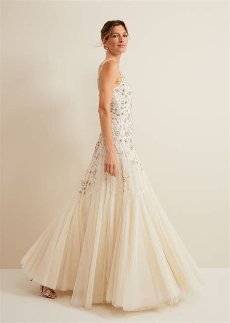 Milana Beaded Tulle Maxi Wedding Dress