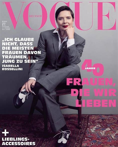 DIARY OF A CLOTHESHORSE: Isabella Rossellini Covers Vogue Germany March ...