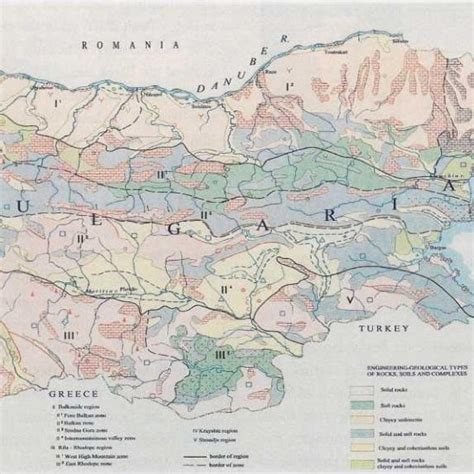 Engineering geological regions in Bulgaria (according to Kamenov ...