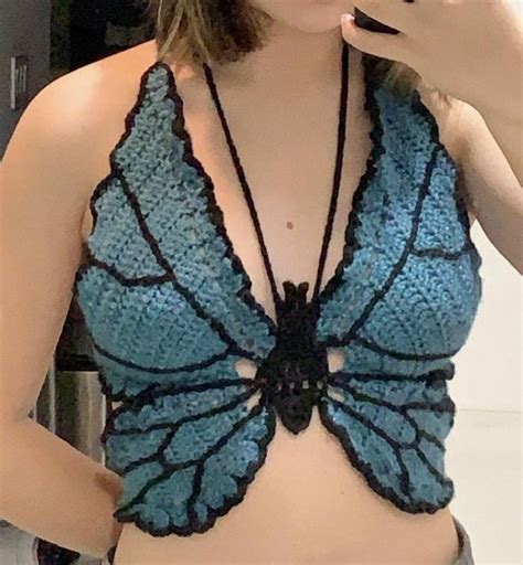 топ-бабочка 🦋 | Crochet clothes, Cute crochet, Crochet fashion