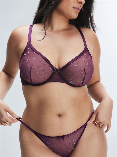 Puff Stars Unlined Demi Bra in Purple | SAVAGE X FENTY UK United Kingdom