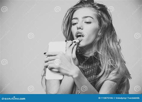 Skincare and visage. stock photo. Image of lipstick - 115875106