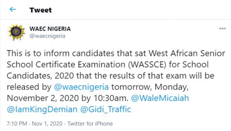 2020 WAEC Result 2 - Passnownow