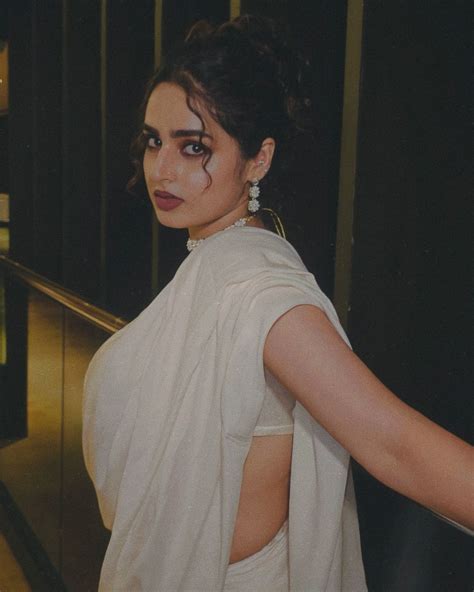 actress ayesha khan  dazzling   white saree