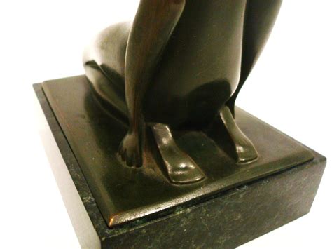 Art Deco Bronze Sculpture Figure of a Naked Woman by Sibylle May