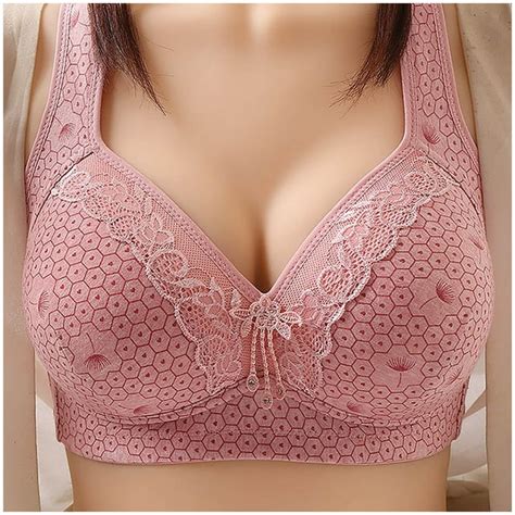 Quealent Womens Bras Comfortable Women's Front Closure Posture Bra Full ...