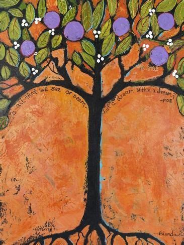 art tree painting tangerine tango tree art print blenda tyvoll