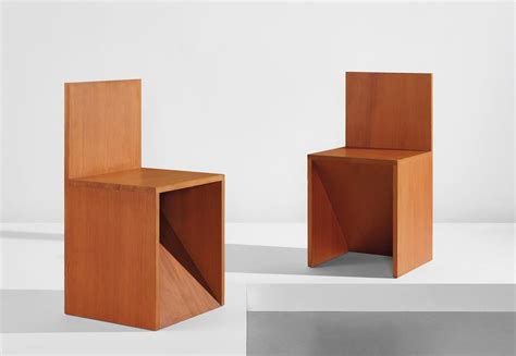 Donald Judd, “Forward Slant Chair 84″ and “Backward Slant Chair 84 ...