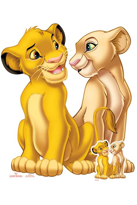 simba  nala   lion king cardboard cutout standee