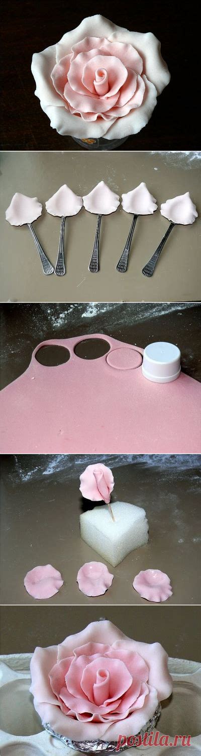Сладкая розочка из мастики — Сделай сам, идеи для творчества - DIY ...