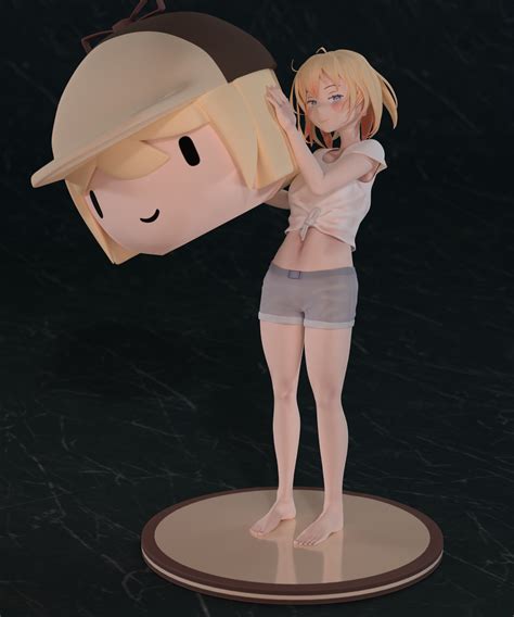 Tan - Amelia Watson in Smol Ame (3D model)