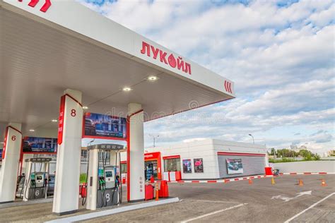 Lukoil gas station editorial photography. Image of details - 35762467