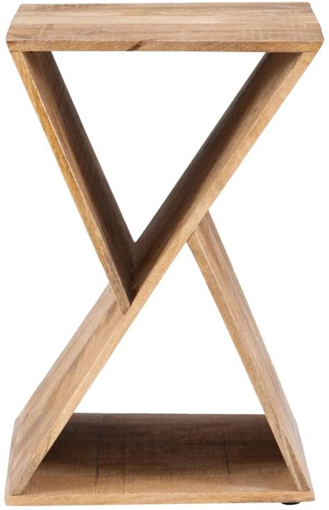titus natural triangle side table