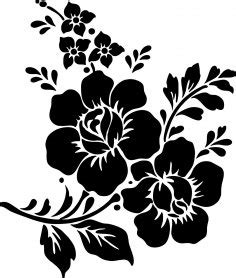 Simple Flower Designs Black And White Vector Art jpg Image Free ...