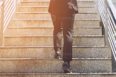 Close up legs shoes of young business man One person walking stepping