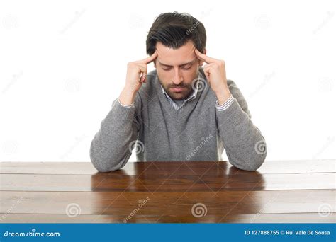 worried man stock image image  person headache career