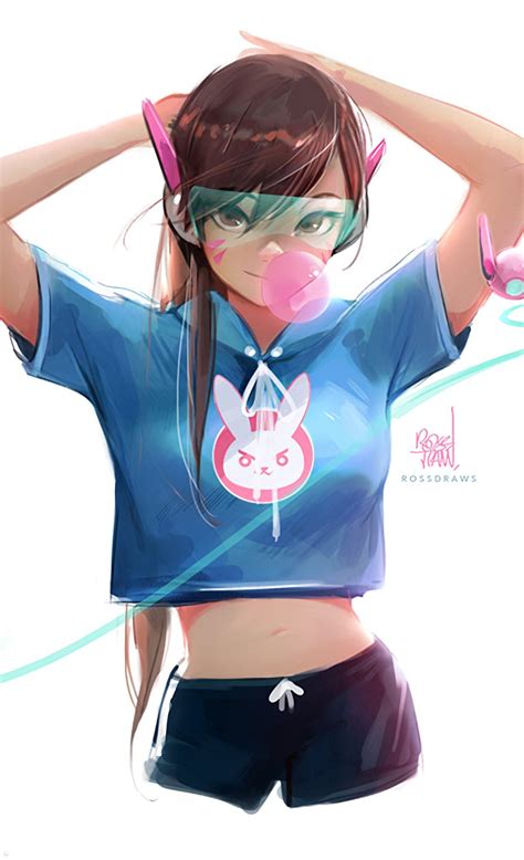 Overwatch, DVa, by Ross Tran | Overwatch wallpapers, D.va overwatch ...