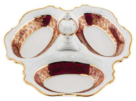 Кабаретница 24 см Красный Лист Royal Czech Porcelain купить с доставкой ...