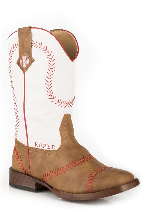 ROPER LITTLE ROPER BOYS TAN AND WITH BASEBALL EMBROIDERY - 9 | Cowboy