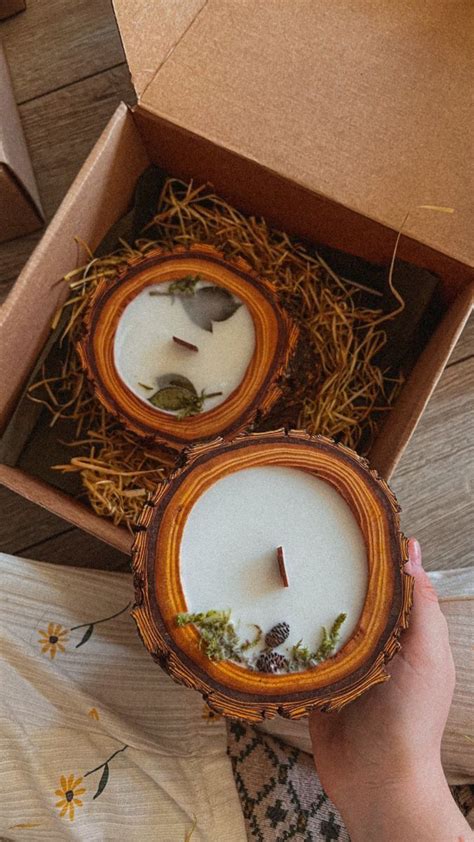 Свеча в дереве эстетика | Handmade candles, Cute candles, Handmade wood