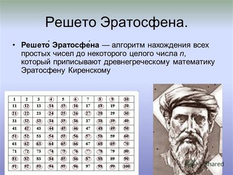 Презентация на тему: "Решето Эратосфена Работа учителя ГОУСОШ 1315 г ...
