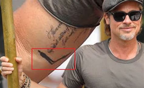 A Guide To 10 Brad Pitt Tattoos and What They Mean