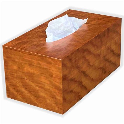 tissue box cover ropey cherry wood rectangular regular medium size ready  ship