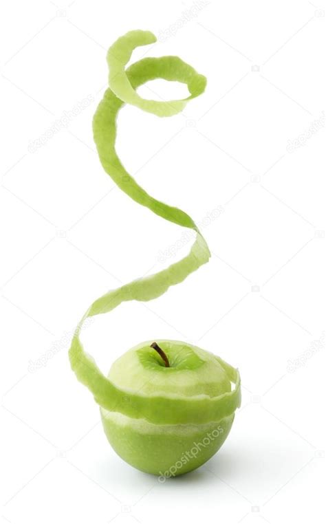 Peeling green apple — Stock Photo © ifong #29498105