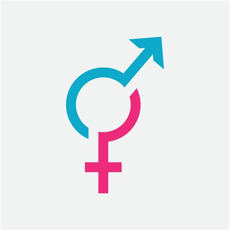 logotipo de símbolo de género de sexo e igualdad de hombres y mujeres