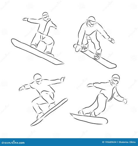 snowboarder drawing 6